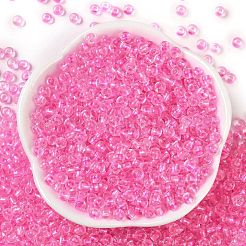 Transparent Inside Colours Glass Seed Beads&nbsp;X1-SEED-A032-04P