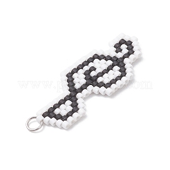 Glass Seed Beaded Musical Note Pendants&nbsp;PALLOY-MZ01052