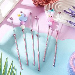 4Pcs DIY Alloy Beadable Crochet Hooks&nbsp;AJEW-TA0003-50D