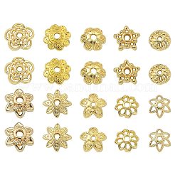 100Pcs 10 Styles Brass Bead Caps&nbsp;KK-CJ0002-08