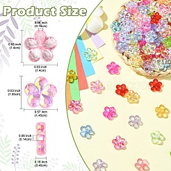 200Pcs Transaparent Acrylic Beads&nbsp;PACR-YW0001-47
