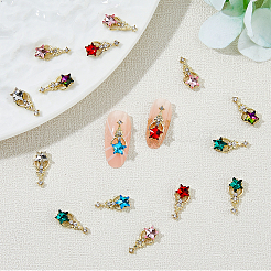 30Pcs 6 Colors Alloy Rhinestone Cabochons&nbsp;MRMJ-HY0001-25
