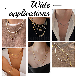 16Pcs 2 Styles 304 Stainless Steel Snake Chain Necklaces&nbsp;NJEW-UN0009-56