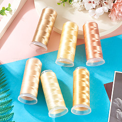 6 Rolls 6 Colors Polyester Embroidery Threads&nbsp;OCOR-TA0003-14A