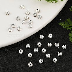 Rack Plating Rondelle Brass Grade A Crystal Rhinestone Spacer Beads&nbsp;X-RB-D300-S