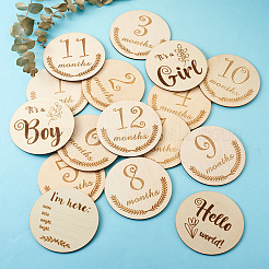 Basswood Milestone Cards&nbsp;WOOD-TA0001-41A