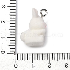 Flocky Resin Pendants&nbsp;FIND-S001-06G