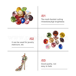About 5500Pcs 11 Colors Glass Pointed Back Rhinestone&nbsp;RGLA-FW0001-04