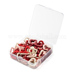 80Pcs 4 Colors Painted Poplar Wood Pendants&nbsp;WOOD-LS0001-12
