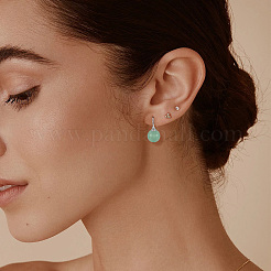 1 Pair 925 Sterling Silver Hoop Earring Findings&nbsp;STER-BC0003-62P