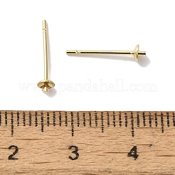 Brass Studs Earrings Finding&nbsp;KK-K383-01A-G