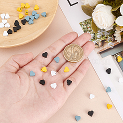 32Pcs 4 Colors Baking Paint Brass Beads&nbsp;KK-PH0009-92