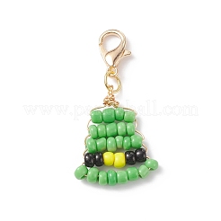 Saint Patrick's Day Glass Beaded Pendant Decorations&nbsp;HJEW-JM00776