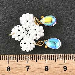 Glass Seed Beaded & Glass Pendants&nbsp;PALLOY-MZ01369