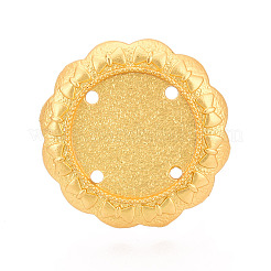 Adjustable Flower Alloy & Iron Bezel Cup Ring Base with Rotatable Tray&nbsp;MAK-T012-07G