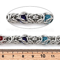 304 Stainless Steel Byzantine Chains&nbsp;CHS-K024-06P-03