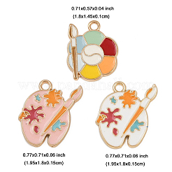 12Pcs 3 Styles Alloy Enamel Pendants&nbsp;FIND-FP0002-99