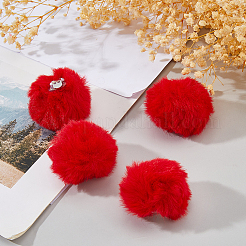 4Pcs Wool Pompom Ball Shoe Buckle Clips&nbsp;HJEW-WH00197