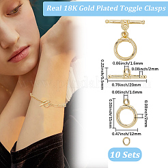 10Pcs Brass Toggle Clasps&nbsp;KK-BBC0021-91