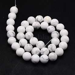 Natural Howlite Beads Strands&nbsp;X-TURQ-G090-6mm