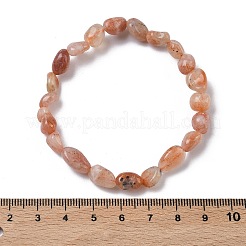 Natural Sunstone Beads Stretch Bracelets for Women&nbsp;BJEW-Z158-02C-01