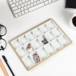 1Pc 18 Grids Imitation Leather Jewelry Trays&nbsp;CON-CL0001-02A