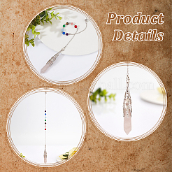 Natural Rose Quartz  Pointed Dowsing Pendulums&nbsp;G-WH0026-04B