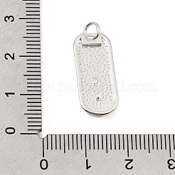 Brass Micro Pave Clear Cubic Zirconia Pendants&nbsp;CU-CBAEEA8-29S