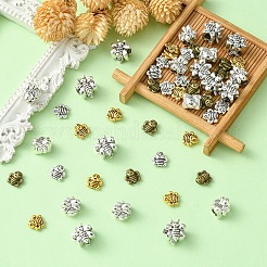 50Pcs 5 Styles Tibetan Styles Zinc Alloy Beads&nbsp;TIBEB-YW0001-26