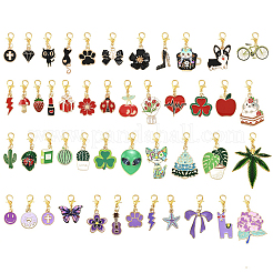 12Pcs Alloy Enamel Pendant Decorations&nbsp;HJEW-YW00093-01