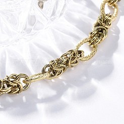 304 Stainless Steel Ovel Link Chain Anklets for Men Women&nbsp;AJEW-Q010-001G