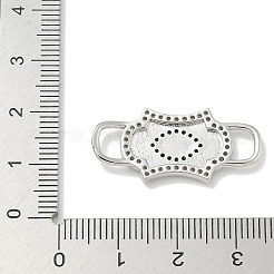 Rack Plating Brass Micro Pave Clear & Black Cubic Zirconia Eye Mask Connector Charms&nbsp;KK-L224-066P