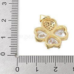 Brass Micro Pave Cubic Zirconia Pendants&nbsp;KK-K298-07A-G
