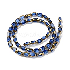 Electroplate Transparent Glass Beads Strands&nbsp;EGLA-Q127-A01-01C
