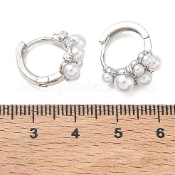 Brass Micro Pave Cubic Zirconia Hoop Earrings for Women&nbsp;EJEW-A168-17P