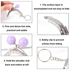 13Pcs 13 Color Iron Purse Frame Handle Keychain&nbsp;KEYC-PH0001-76P