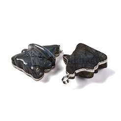 Natural Labradorite Carved Pendants&nbsp;G-B085-11P