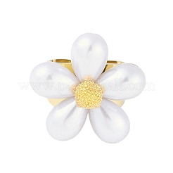 Flower Natural Shell Finger Rings&nbsp;LS-RJEW-H234-02G