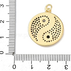 Brass Micro Pave Cubic Zirconia Pendants&nbsp;KK-L257-07G