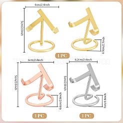 3Pcs 3 Styles Iron Raw Stone Display Holder&nbsp;ODIS-PH0009-13
