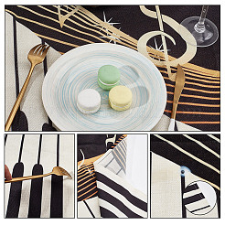 Piano Pattern Linen Tablecloth&nbsp;AJEW-WH0528-69A