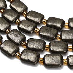 Natural Gold Pyrite/Golden Pyrite Beads Strands&nbsp;G-F833-L01-01