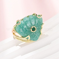 Natural Amazonite Cuff Rings&nbsp;GG-CBA5FCC-04G-05