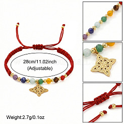 7 Chakra 304 Stainless Steel Charm Bracelets&nbsp;ML7512