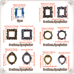 22Pcs 11 Styles Vintage Resin Wall Photo Frame&nbsp;DIY-GA0007-65