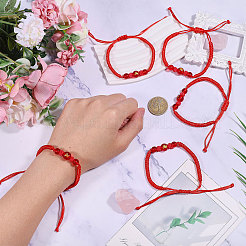 8Pcs Horse Chinese Zodiac Adjustable Polyester Cord Braided Bracelets&nbsp;BJEW-CA0001-11