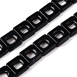 Dyed & Heated Natural Black Agate Beads Strands&nbsp;G-N342-102C