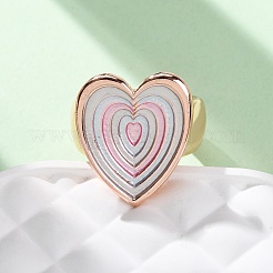 Zinc Alloy & Enamel Stretch Finger Rings for Women&nbsp;RJEW-M101-01D-G