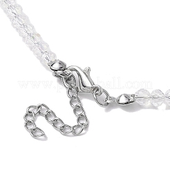 Glass with Topaz Jade Beaded Necklaces&nbsp;NJEW-JN04680-03