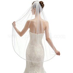 Organza Lace Long Bridal Veils&nbsp;AJEW-WH0596-963A